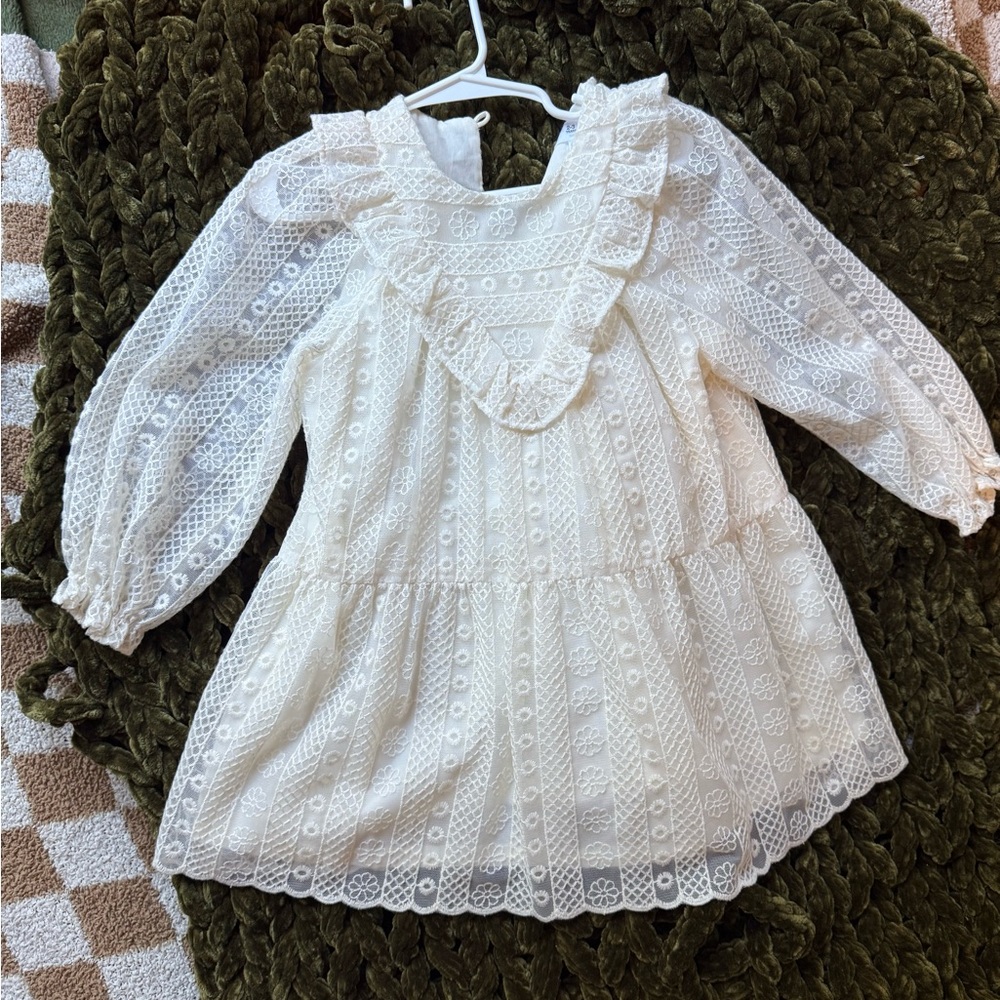 Zara White Lace Kids Formal Dress
